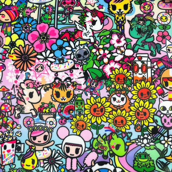 Tokidoki Flower Power Backpack Glitter Full Size Super Bloom Hippie Bag 2020 - Picture 5 of 12